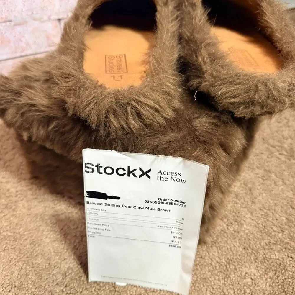 Bravest-studios Men's Brown Slippers